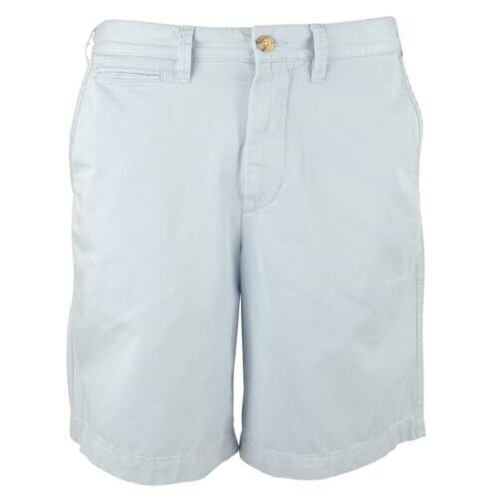 NWT Men's Classic Fit Stretch 9" Flat Front Chino Shorts Blue 32$ 98